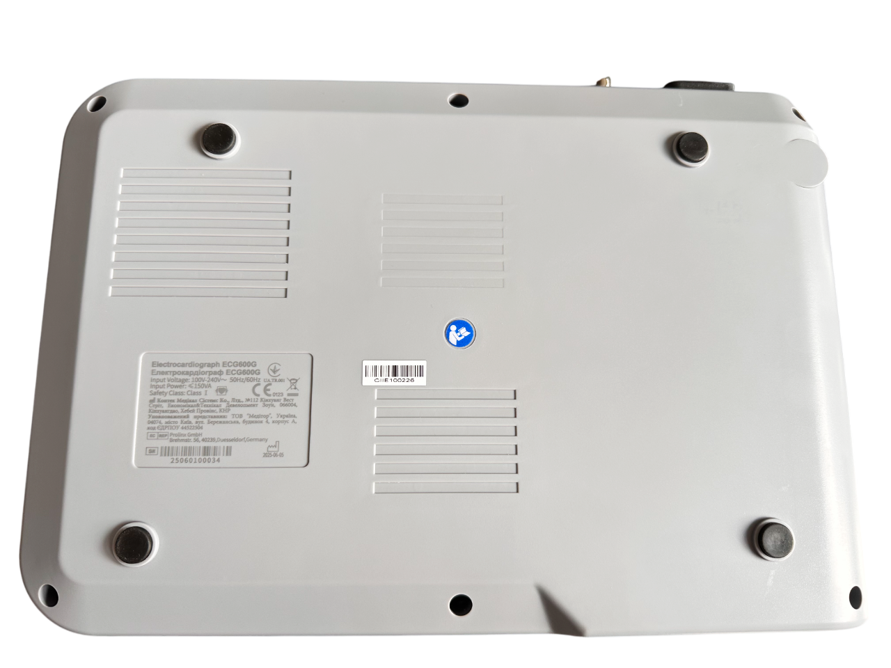 Портативний електрокардіограф Heaco 600 G вигляд знизу