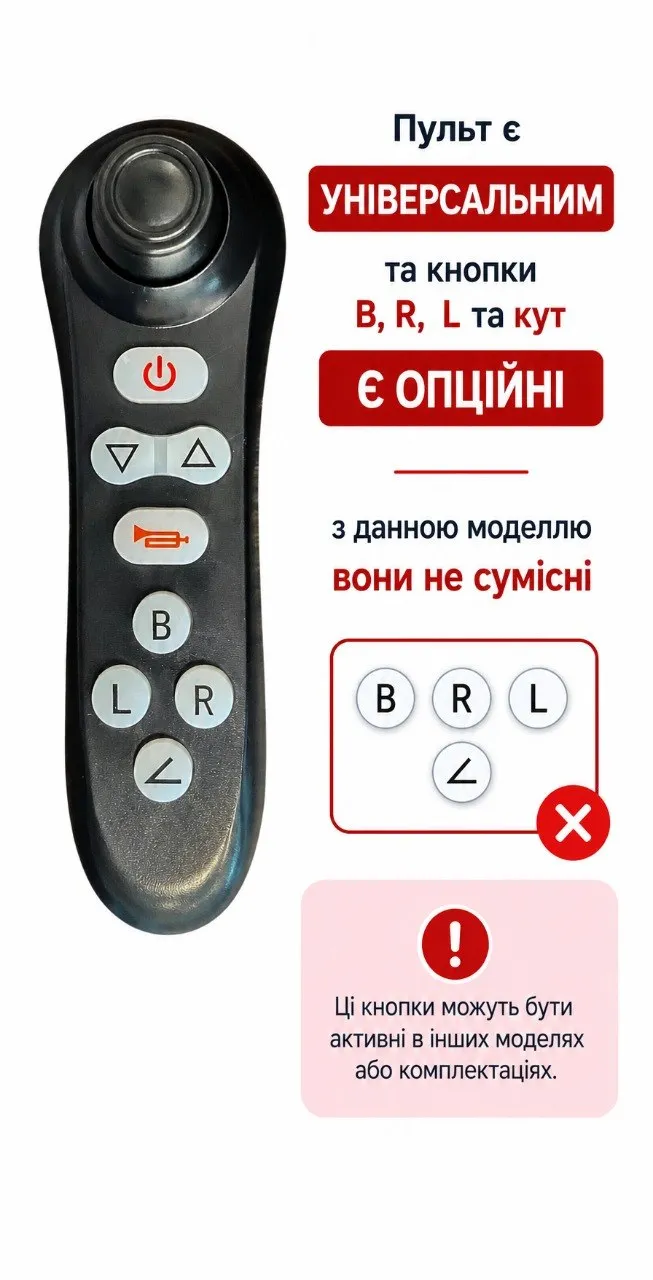 Крісло колісне JT-309 пульт